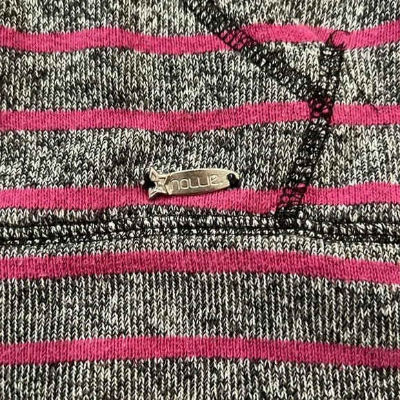 EUC! Nollie Zip Up Hoodie. Pink and Gray. SZ M - Picture 2 of 6